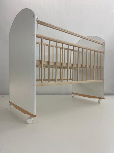 Кровать детская Беллучи ECO / Bellucci Колесо - Качалка, белый