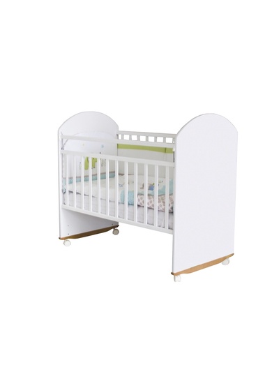 Кровать детская Беллучи / Bellucci Колесо-Качалка, белый