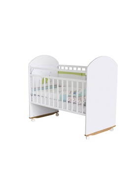 Кровать детская Беллучи / Bellucci Колесо-Качалка, белый