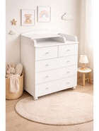 Комод пеленальный Сан Ремо / San Remo, 5 ящиков, 81×46×106 см, белый 10901634