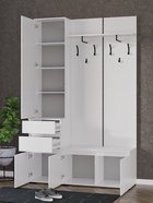 Прихожая Лора Готовое решение №1 2200х450х1350 белая 10905032 - фото 613032