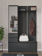 Прихожая Лора Готовое решение №1 2200х450х1350 графит 10905035 - фото 613039