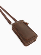Сумка мужская мини Fidelio Largo 3 в1: нагрудная, на ремень, через плечо, 11×6×20 см, коричневая - Фото 6