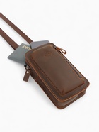 Сумка мужская мини Fidelio Largo 3 в1: нагрудная, на ремень, через плечо, 11×6×20 см, коричневая - Фото 7