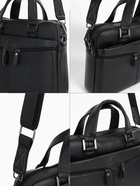 Сумка деловая мужская Fidelio Largo, 32×8×25 см, чёрная - Фото 12