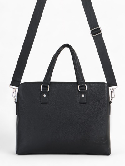 Сумка деловая мужская Fidelio Largo, 39×8×30 см, чёрная