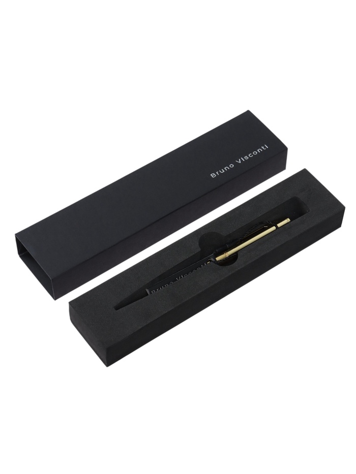 Ручка шариковая автоматическая, BrunoVisconti. PALERMO, 0.7 мм, синий, в картонном черном футляре - Фото 1