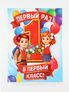 Плакат на 1 сентября «Первый раз, в первый класс» 30×40 см 10899448