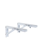 Кронштейн складной для столов и полок ТУНДРА, 2 шт., длина 250 мм, сталь, белый - Фото 1