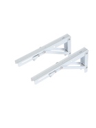 Кронштейн складной для столов и полок ТУНДРА, 2 шт., длина 250 мм, сталь, белый - Фото 3