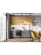 Кухонный гарнитур в потолок «Рио №2», 2400 мм, цвет дуб крафт/бетон тёмный/дуб крафт/антарес - Фото 9