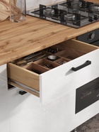 Кухонный гарнитур в потолок «Рио №3», 2400 мм, цвет белый глянец/дуб крафт/дуб вотан - Фото 7