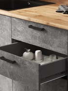 Кухонный гарнитур в потолок «Рио №4», 2400 мм, цвет бетон светлый/бетон тёмный/графит/дуб вотан - Фото 6