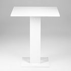 УЦЕНКА Стол кухонный на одной ножке Сандро, 650х650х780, Белый/Белый - Фото 4