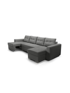 Диван модульный «КОРНЕР», ППУ, с оттоманкой, ткань вивальди 34, цвет графит - Фото 5