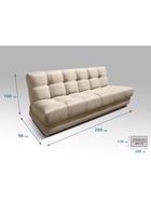 Диван - книжка «Бук Клетка», без подлокотников, с пружинным блоком, ткань вивальди 3, цвет бежевый 10901756 Диван - книжка «Бук Клетка», без подлокотников, с пружинным блоком, ткань вивальди 3, цвет бежевый 10901756