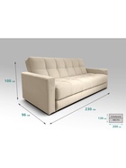 Диван - книжка «Бук Клетка», с подлокотниками, с пружинным блоком, ткань вивальди 3, цвет бежевый 10901759 Диван - книжка «Бук Клетка», с подлокотниками, с пружинным блоком, ткань вивальди 3, цвет бежевый 10901759