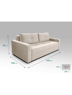 Диван прямой «СИМПЛ», с подлокотниками, с пружинным блоком, ткань вивальди 3, цвет бежевый 10901774 Диван прямой «СИМПЛ», с подлокотниками, с пружинным блоком, ткань вивальди 3, цвет бежевый 10901774