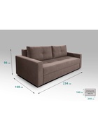 Диван прямой «СИМПЛ», с подлокотниками, с пружинным блоком, ткань вивальди 8, цвет шоколад 10901777 Диван прямой «СИМПЛ», с подлокотниками, с пружинным блоком, ткань вивальди 8, цвет шоколад 10901777