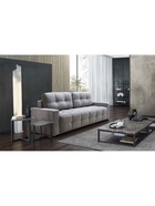 Диван прямой «СИМПЛ», с подлокотниками, с пружинным блоком, ткань вивальди 14, цвет светло - серый - Фото 4