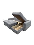 Диван угловой «СИМПЛ КЛЕТКА», с подлокотниками, ткань вивальди 14, цвет светло - серый - Фото 6