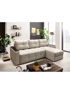 Диван угловой «СИМПЛ КЛЕТКА», с подлокотниками с МДФ, ткань вивальди 3, цвет бежевый - Фото 4