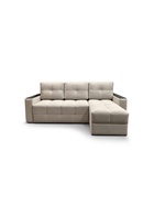 Диван угловой «СИМПЛ КЛЕТКА», с подлокотниками с МДФ, ткань вивальди 3, цвет бежевый - Фото 5