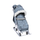 Санки - коляска «Ника Детям 7-5SK», чехол для ног, рукавички, сумка, серый - фото 58038078