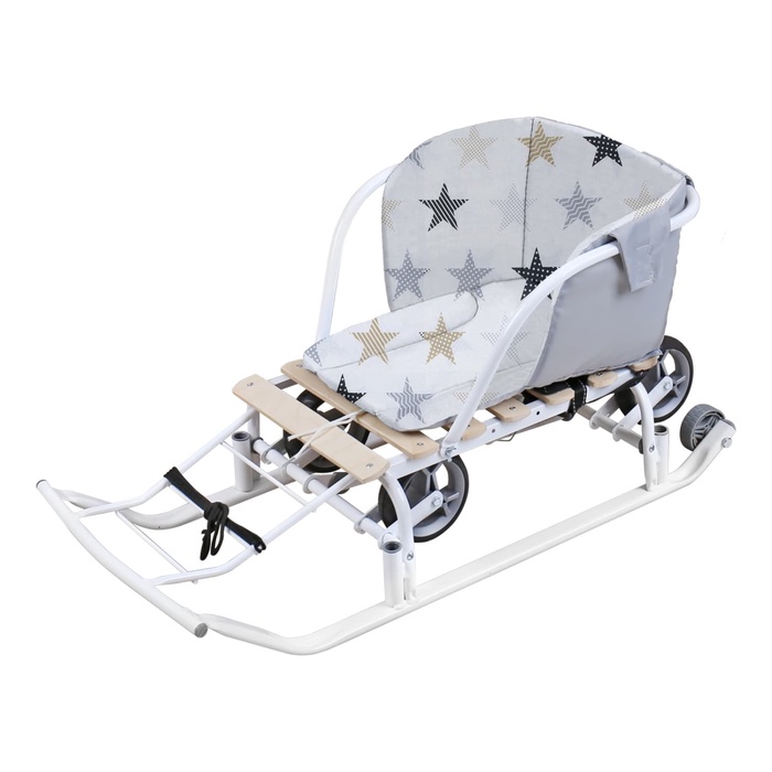 Сиденье для санок универсальное, принт со звёздочками - Фото 1