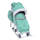 Санки - коляска «Ника Детям 7-5SK», чехол для ног, рукавички, сумка, мятный - фото 58038095