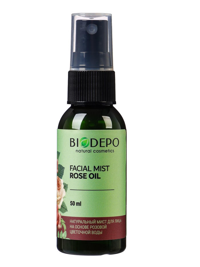 Тоник-гидролат для лица Biodepo с эфирным маслом розы, 50 мл - Фото 1