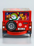 Подарочная новогодняя коробка «Снеговик на джипе», 11.3?28.7?14 см (комплект 5 шт) - фото 50243076
