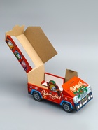 Подарочная новогодняя коробка «Снеговик на джипе», 11.3?28.7?14 см (комплект 5 шт) - фото 52743156