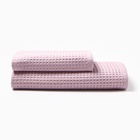 Банные полотенца LoveLife Waffle lavender, 2 шт.: 100×150, 50×100 см, хлопок 100% - Фото 3