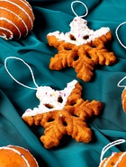 Ёлочные игрушки 8 шт. «Печенье» d=8 см и 11 см, коричневое - Фото 2