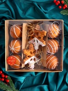 Ёлочные игрушки 8 шт. «Печенье» d=8 см и 11 см, коричневое - Фото 5