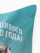 Наволочка декоративная новогодняя «Этель. Счастливого Нового года», 40×40 см, велюр - Фото 3