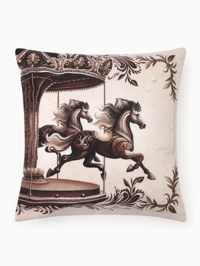 Наволочка декоративная «Этель. Карусель», 40×40 см, велюр