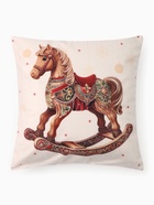 Наволочка декоративная новогодняя «Этель. Деревянный конь», 40×40 см, велюр - Фото 2