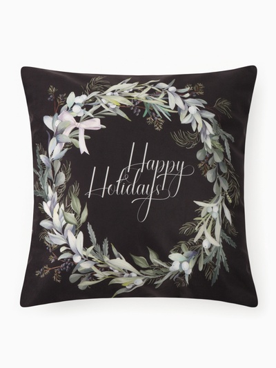 Наволочка декоративная новогодняя «Этель. Happy holidays», 40×40 см, велюр