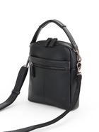 Сумка кросс-боди мужская Bagsland на молнии, 2 наружных кармана, с ручкой, длинный ремень, 17×5×22 см, чёрная - Фото 8