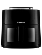 Аэрогриль BRAYER 2042BR, 8 л, 1800 Вт, 8 программ, 80-200°С, LCD-дисплей, чёрный - фото 51793070