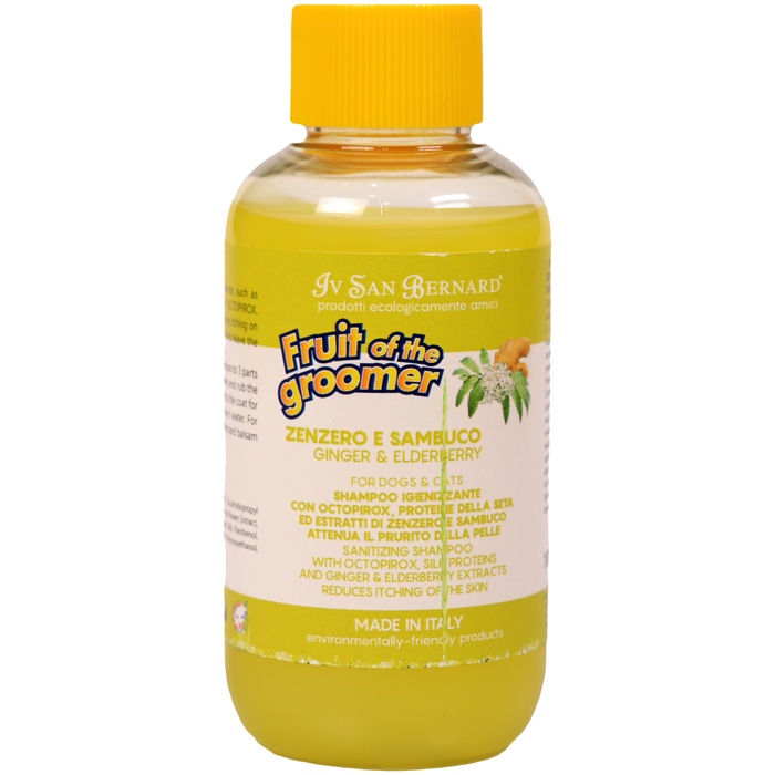 Шампунь ISB Fruit of the Groomer Ginger&Elderbery для любого типа шерсти против раздражений и перхот - Фото 1