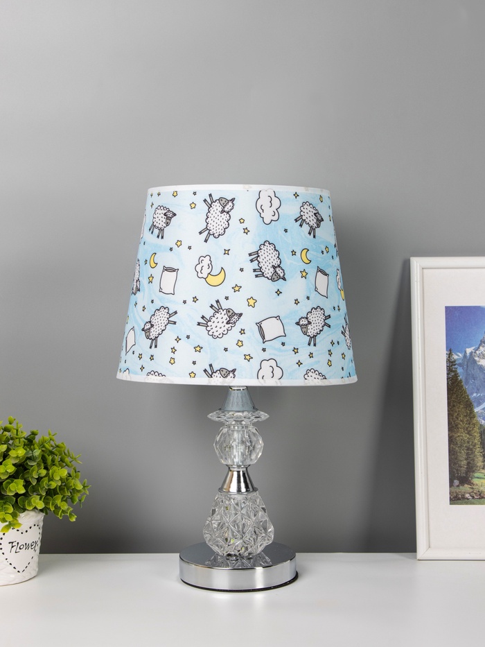 Настольная лампа «Латея» Е27 40 Вт бело-хромовый RISALUX