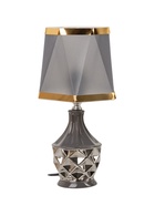 Лампа настольная керамика «Вильнюс» серая с серебром Е14 40 Вт RISALUX - фото 5039533