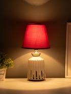 Настольная лампа «Николь» Е14 40 Вт белый/красный RISALUX 10902323