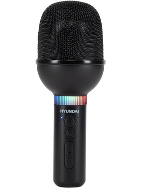 Микрофон беспроводной Hyundai H-MIC101 черный HMIC101