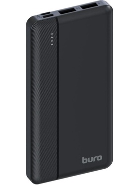 Мобильный аккумулятор Buro BP10A 10000mAh 10W 2A 2xUSB-A/USB-C черный (BP10A10PBK)