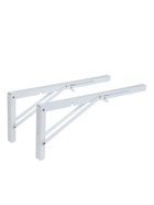 УЦЕНКА Кронштейн складной для столов и полок ТУНДРА, 2 шт., длина 450 мм, сталь, белая - Фото 2