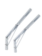 УЦЕНКА Кронштейн складной для столов и полок ТУНДРА, 2 шт., длина 450 мм, сталь, белая - Фото 4